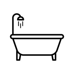 bathtub new icon simple vector