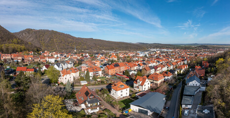 Fototapeta na wymiar Luftbilder aus Thale im Harz