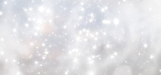 blue snowfall bokeh background, abstract snowflake background on blurred abstract blue