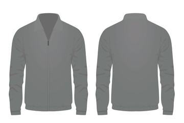 Grey autumn jacket. vector illustration