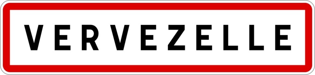Panneau entrée ville agglomération Vervezelle / Town entrance sign Vervezelle