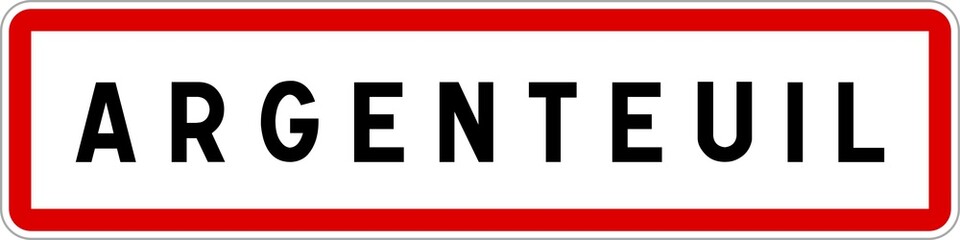 Panneau entrée ville agglomération Argenteuil / Town entrance sign Argenteuil
