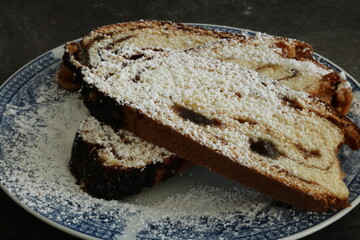 homemade slices cake. Romantic coffee time . Selective focus . Still life food stile 