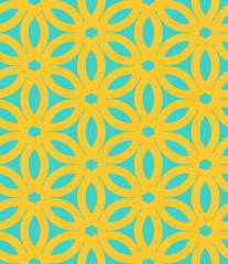 Colorful circles abstract seamless pattern. Retro nostalgic geometric vector background. Modern fashion print for fabric with groovy elements, funky textile design