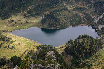 Lake in the mountains (Lake of Rabassoles, Pyrenees Mountains)