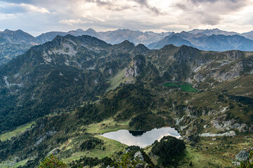 View from the top of the mountains (Lakes of Rabassoles, Pyrenees Mountains)