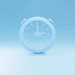 3d Round clock. Time-keeping , measurement of time, time management and deadline concept. Vector illustration.