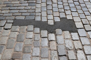 Historic street repaired in Germany