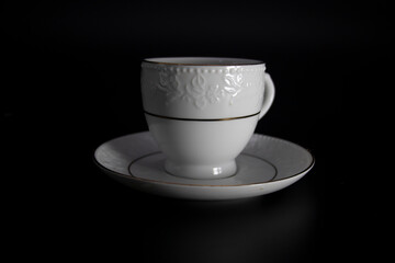 Ceramic coffee cup or mug close up.