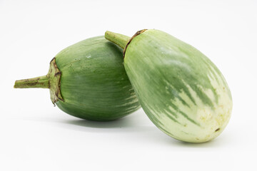 Eggplant isolated on white background,front view