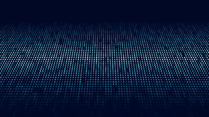Abstract background with the movement of dots. Big data. Digital technology. 3d rendering.