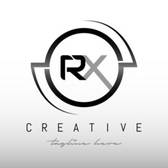 Initial RX letter logo with creative modern business typography vector template. Creative letter RX logo design vector. - obrazy, fototapety, plakaty