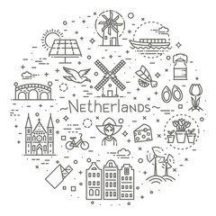 Holland illustration. Banner