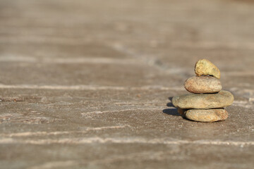 Zen Style Stacked Rocks Product Display
