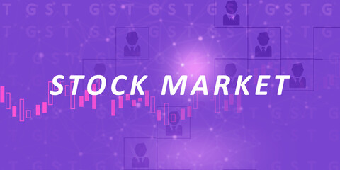 2D Digital Abstract Business Networking background