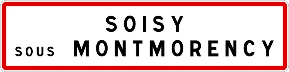 Panneau entrée ville agglomération Soisy-sous-Montmorency / Town entrance sign Soisy-sous-Montmorency