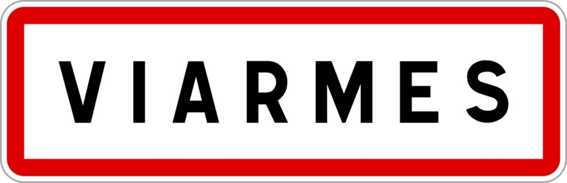 Panneau entrée ville agglomération Viarmes / Town entrance sign Viarmes