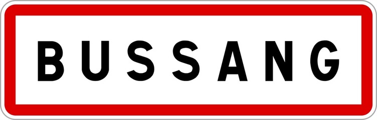 Panneau entrée ville agglomération Bussang / Town entrance sign Bussang