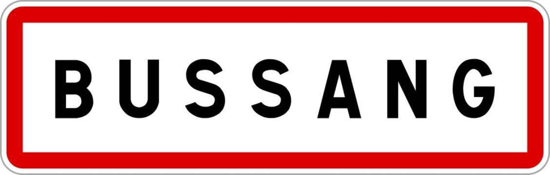 Panneau entr&eacute;e ville agglom&eacute;ration Bussang / Town entrance sign Bussang