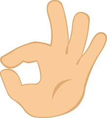 Fototapeta premium Vector illustration of a hand making an ok or perfect gesture