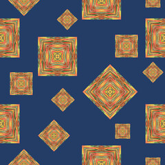 Seamless pattern, chevron, Asia trend, ornament. Watercolor drawing, graphics.