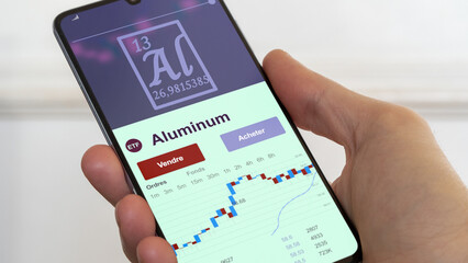 Investir dans un ETF aluminium. Diversifier son investissement s'exposer à un fonds thématique. Acheter un fonds metal en bourse. Spéculer sur la thématique. Texte en français.