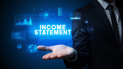 Hand of Businessman holding motivational message