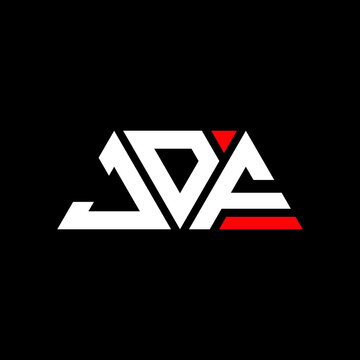 JDF triangle letter logo design with triangle shape. JDF triangle logo design monogram. JDF triangle vector logo template with red color. JDF triangular logo Simple, Elegant, and Luxurious Logo...