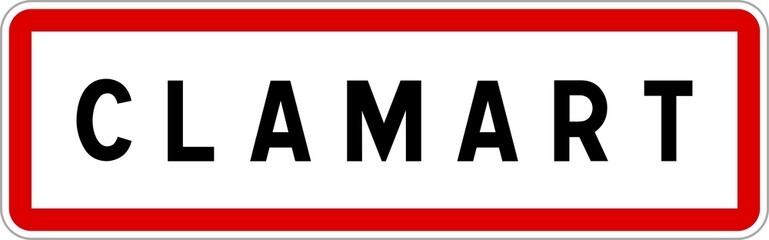 Panneau entrée ville agglomération Clamart / Town entrance sign Clamart