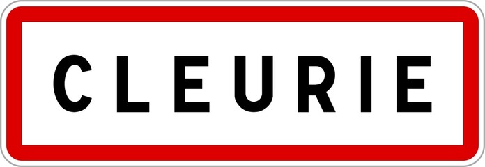 Panneau entrée ville agglomération Cleurie / Town entrance sign Cleurie