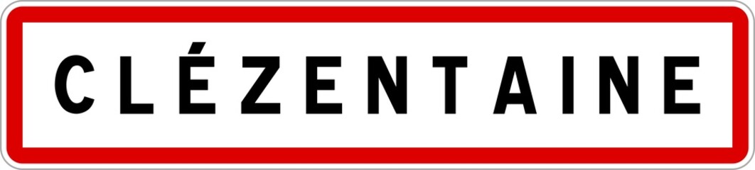 Panneau entrée ville agglomération Clézentaine / Town entrance sign Clézentaine