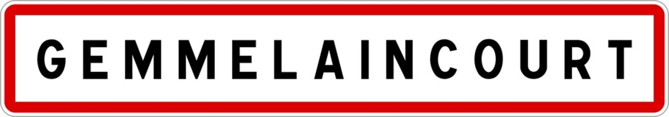 Panneau entrée ville agglomération Gemmelaincourt / Town entrance sign Gemmelaincourt