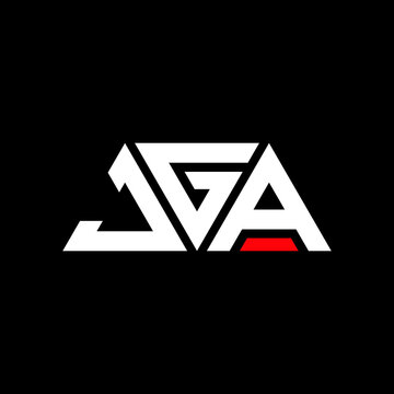 JGA triangle letter logo design with triangle shape. JGA triangle logo design monogram. JGA triangle vector logo template with red color. JGA triangular logo Simple, Elegant, and Luxurious Logo...