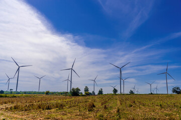 wind turbines as energy  for electricity and power supply. 