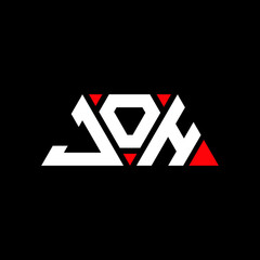 JOH triangle letter logo design with triangle shape. JOH triangle logo design monogram. JOH triangle vector logo template with red color. JOH triangular logo Simple, Elegant, and Luxurious Logo...