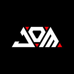 JOM triangle letter logo design with triangle shape. JOM triangle logo design monogram. JOM triangle vector logo template with red color. JOM triangular logo Simple, Elegant, and Luxurious Logo...