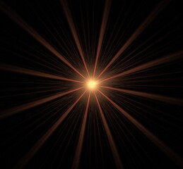 Fractal Illustration of Combustion on Black Background