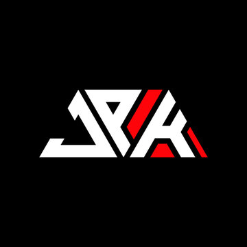 JPK triangle letter logo design with triangle shape. JPK triangle logo design monogram. JPK triangle vector logo template with red color. JPK triangular logo Simple, Elegant, and Luxurious Logo...