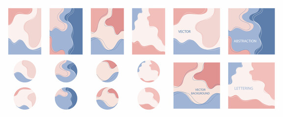 Design backgrounds for social media banner. Set of instagram stories and post frame templates. Vector cover. Mockup for personal blog or shop. Layout for promotion. Endless square puzzle.