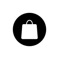 Shopping Bag icon in black round