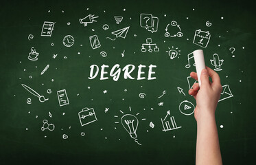 Hand drawing education concept concept