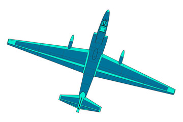 Avión de reconocimiento azul U-2