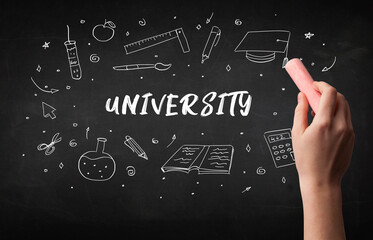 Hand drawing education concept concept