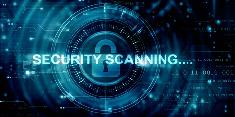 2d illustration Safety concept: Closed Padlock on digital background
