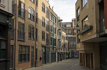 Bourlet Close, historic mews in Fitzrovia, Central London