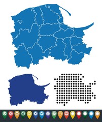 Set maps of Pomeranian Voivodeship