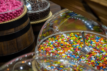 close up of colorful candy