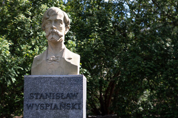 Stanisław Wyspiański, pomnik, popiersie - obrazy, fototapety, plakaty