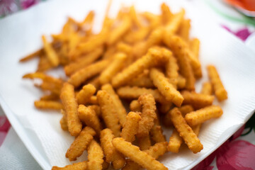 Plate of French Fries for lunch
