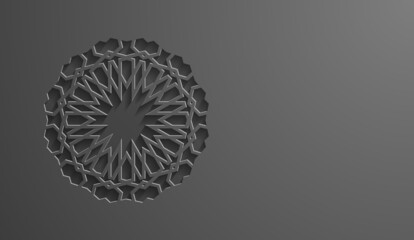 Black islamic pattern geometric background. Ramadan kareem oriental style vector illustration. Ramadhan mubarak vector pattern. Arabic ornament illustration. EPS10.